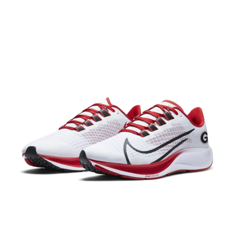 Nike Air Zoom Pegasus 37 Georgia White/Pure Platinum-University Red-Black (CZ5381-100)