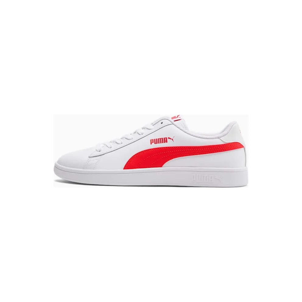 Puma Smash v2 leren Grey/Red/White (36521509)