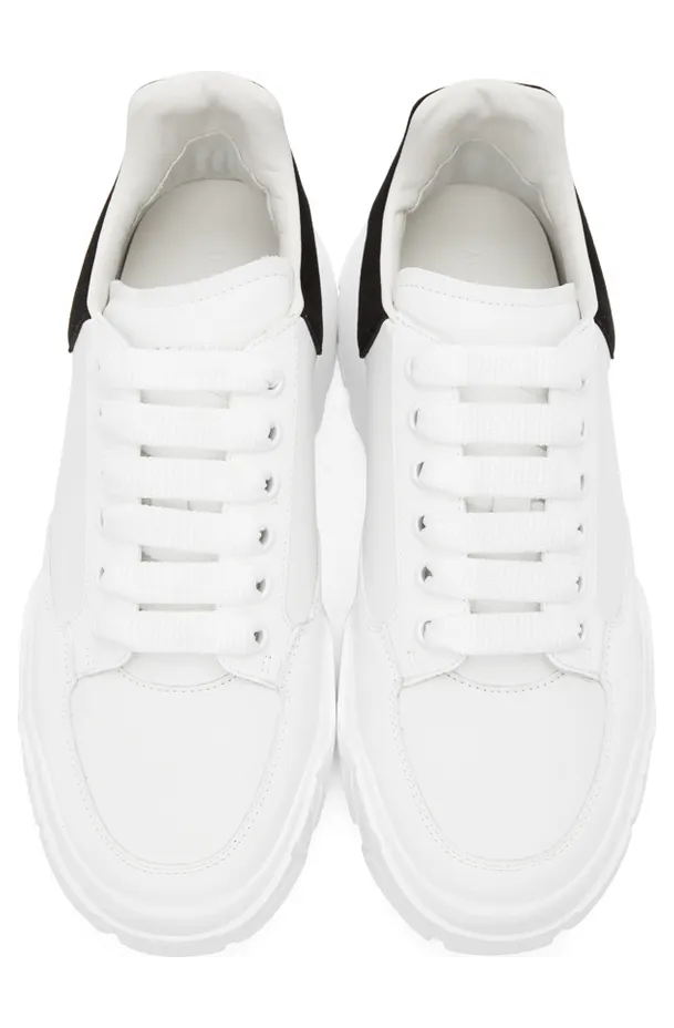 Alexander McQueen White & Blue Low Sneakers (634619WHZ96) (5)