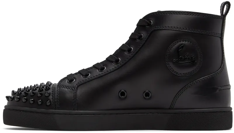 Christian Louboutin Black Lou Spikes High-Top (1151061)