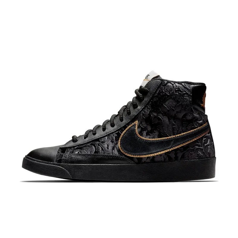 Nike Blazer Mid Velvet Black Metallic Gold (W) Black/Metallic Gold-Summit White-Black (AV8437-001)