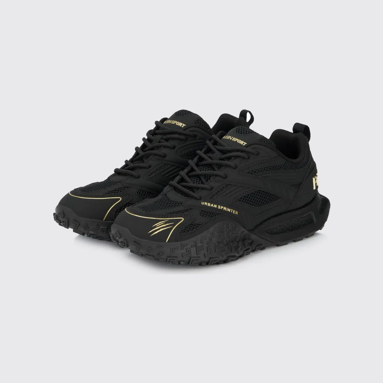 Plein Sport Urban Sprinter Mesh and Rubber Sneakers Black 1 (SAFSUSC0933STE003N0293)