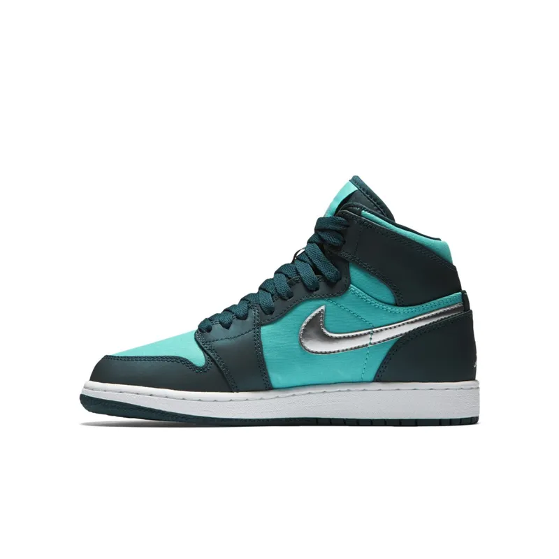 Jordan 1 Retro High Hyper Jade Metallic Silver (GS) Hyper Jade/Metallic Silver-Midnight Turquoise-White (332148-318)