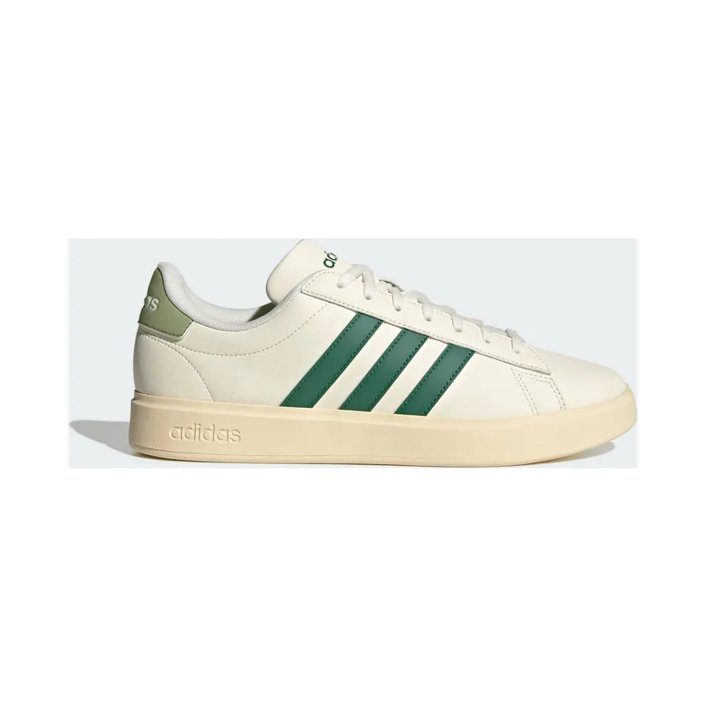 Adidas Grand Court Cloudfoam Comfort Off White / Collegiate Green / Tent Green (JS1736)