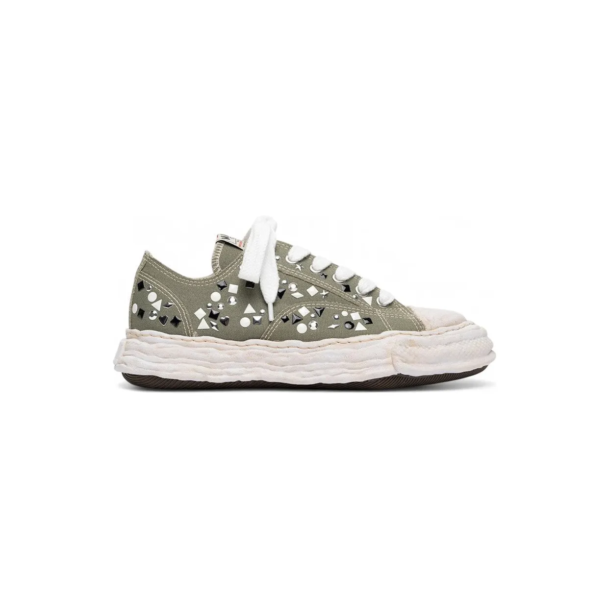 Maison Mihara Yasuhiro Peterson 23 OG Sole Embellished Canvas Low Green (A16FW724-GREEN)