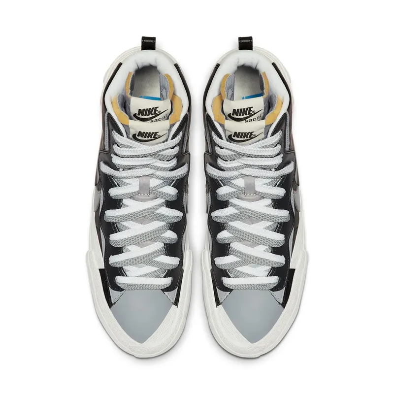 Nike Blazer Mid sacai Black Grey Black/White-Wolf Grey-Black (BV0072-002)