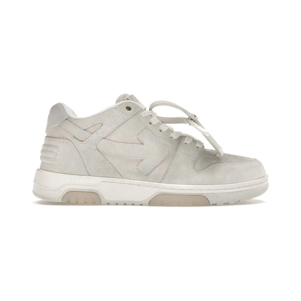 OFF-WHITE Out of Office “OOO” Low Tops Vanilla White Suede (OMIA189S23LEA0110101)