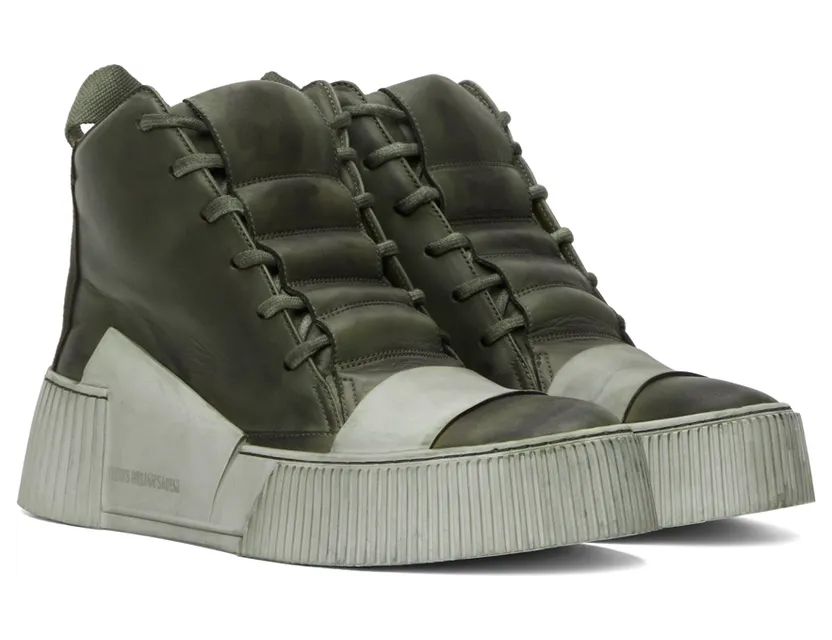 Boris Bidjan Saberi SSENSE Exclusive Khaki Bamba 1.1 Sneakers (SSNSx10) (4)