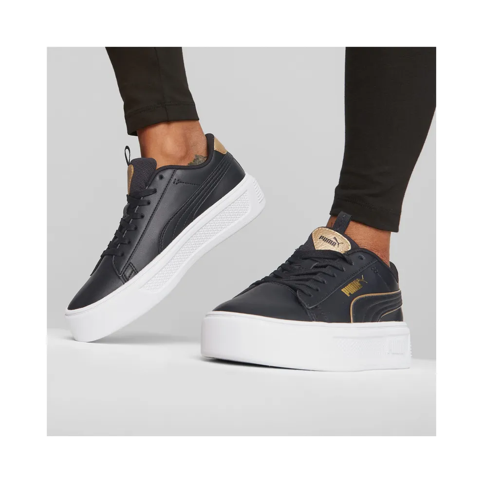 Puma Smash Platform v3 Pop Up damessneakers Gold/Black/White (39250401)
