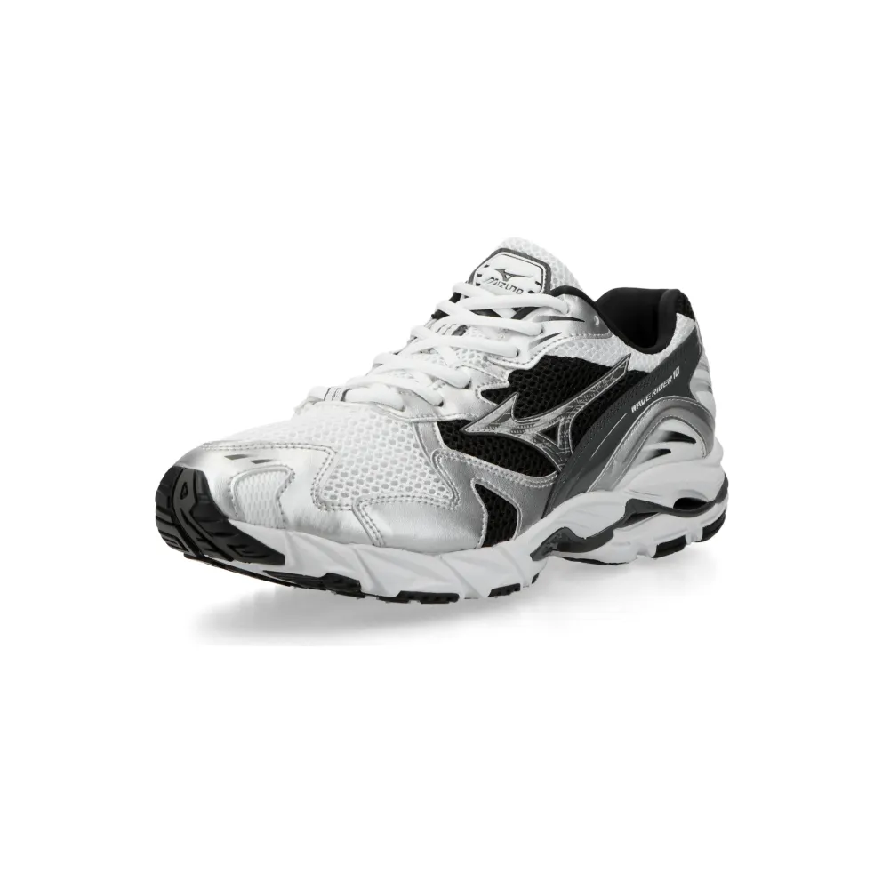 Mizuno Wave Rider 10 (white / silver / black) – D1GA210405