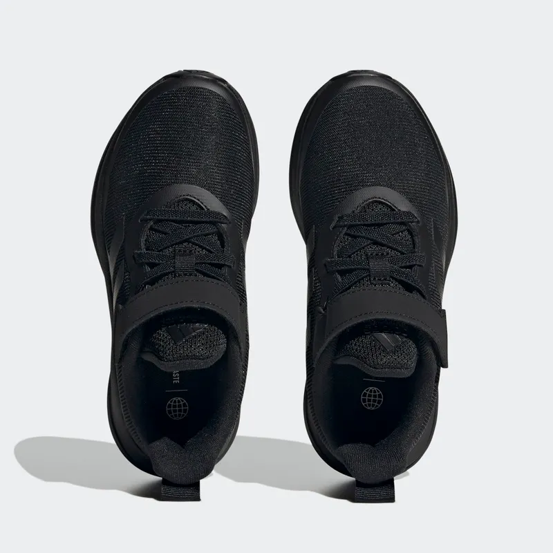 Adidas FortaRun Sport Running Elastic Lace and Top Strap Core Black / Core Black / Cloud White (GZ1825)