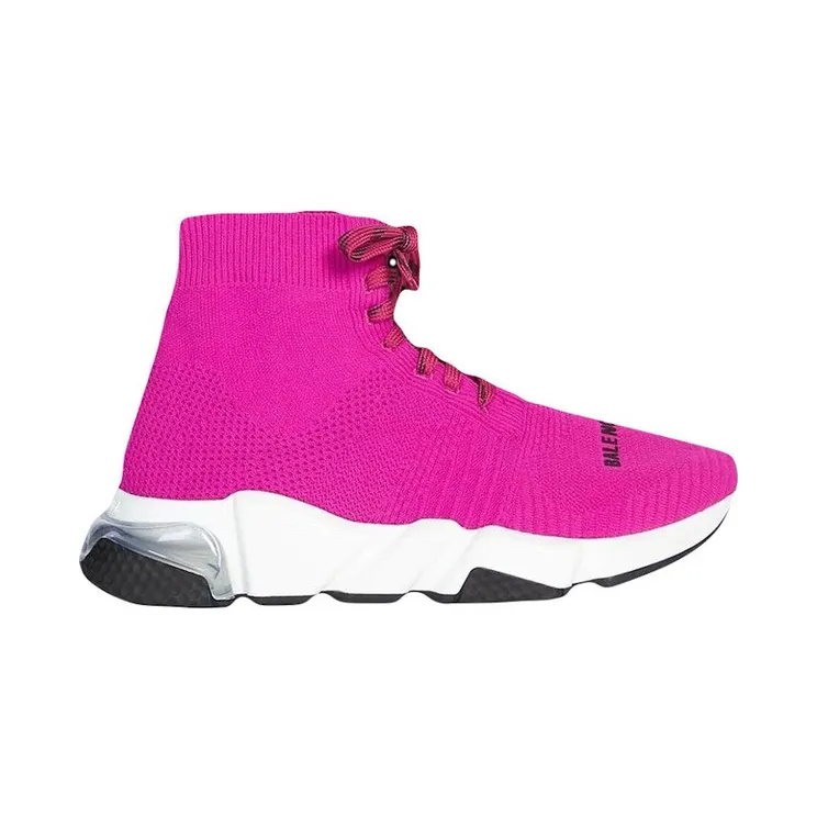 Balenciaga Speed Lace Up Magenta Clear Sole (617217W05GG5901)