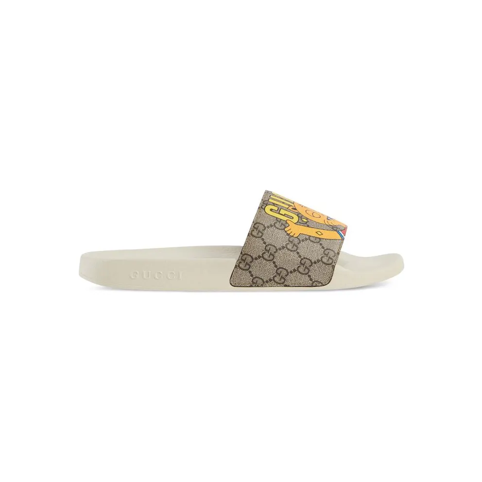 Gucci x Pablo Delcielo Cat GG Supreme Slide Beige (699302 U1G00 8462)
