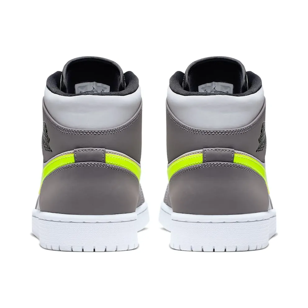 Jordan 1 Mid Gunsmoke Volt Gunsmoke/Volt-Neutral Grey-White-Black (554724-072)