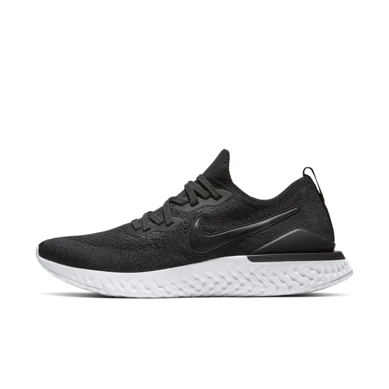Nike Epic React Flyknit 2 Black White Black/Black-Gunsmoke (BQ8928-002)