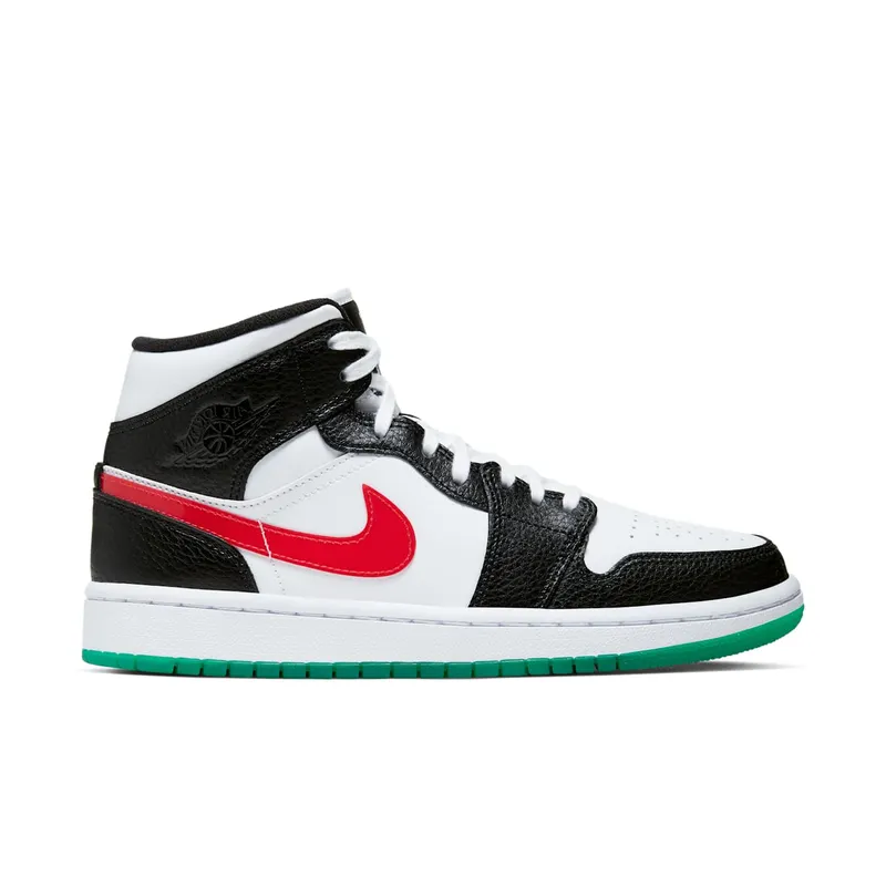 Air Jordan Womens Nike AJ I 1 Mid ‘Alternate Swooshes’ Red Yellow (2020) (BQ6472-063)