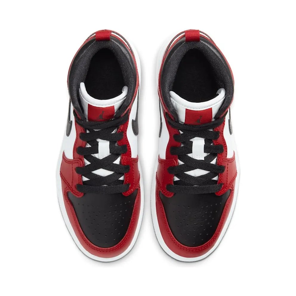 Jordan 1 Mid Chicago Toe (PS) Black/Gym Red-Black (640734-069)