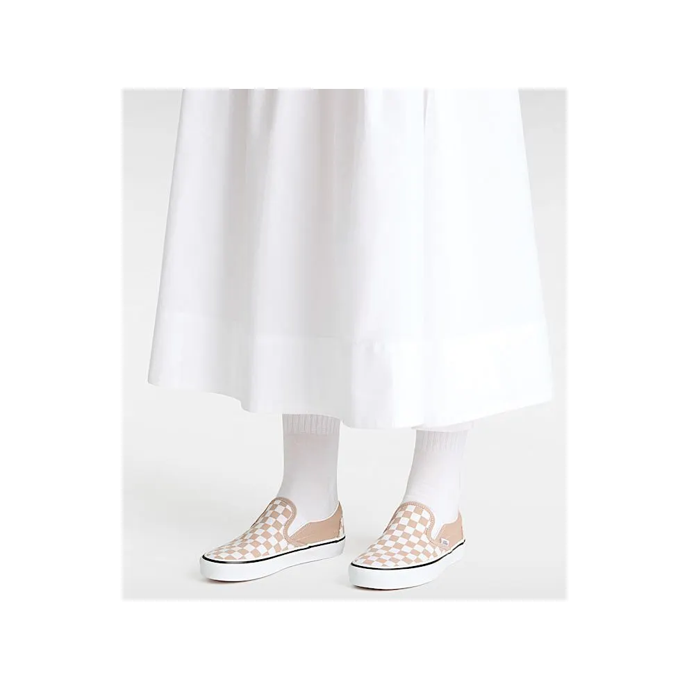 Vans Classic Slip-On Checkerboard Warm Taupe Brown White (VN000D6YE2V)