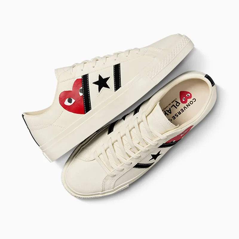 Converse x PLAY Comme des Garçons One Star Academy Pro Milk/Black/Red (A09878C)