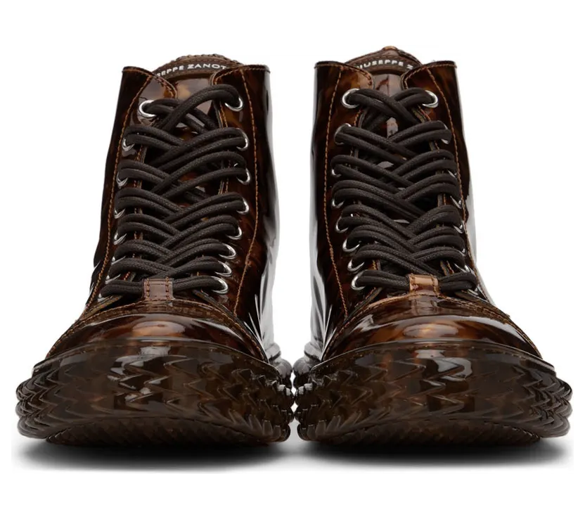 Giuseppe Zanotti Brown Shredder High Sneakers (RU10056-90633) (2)