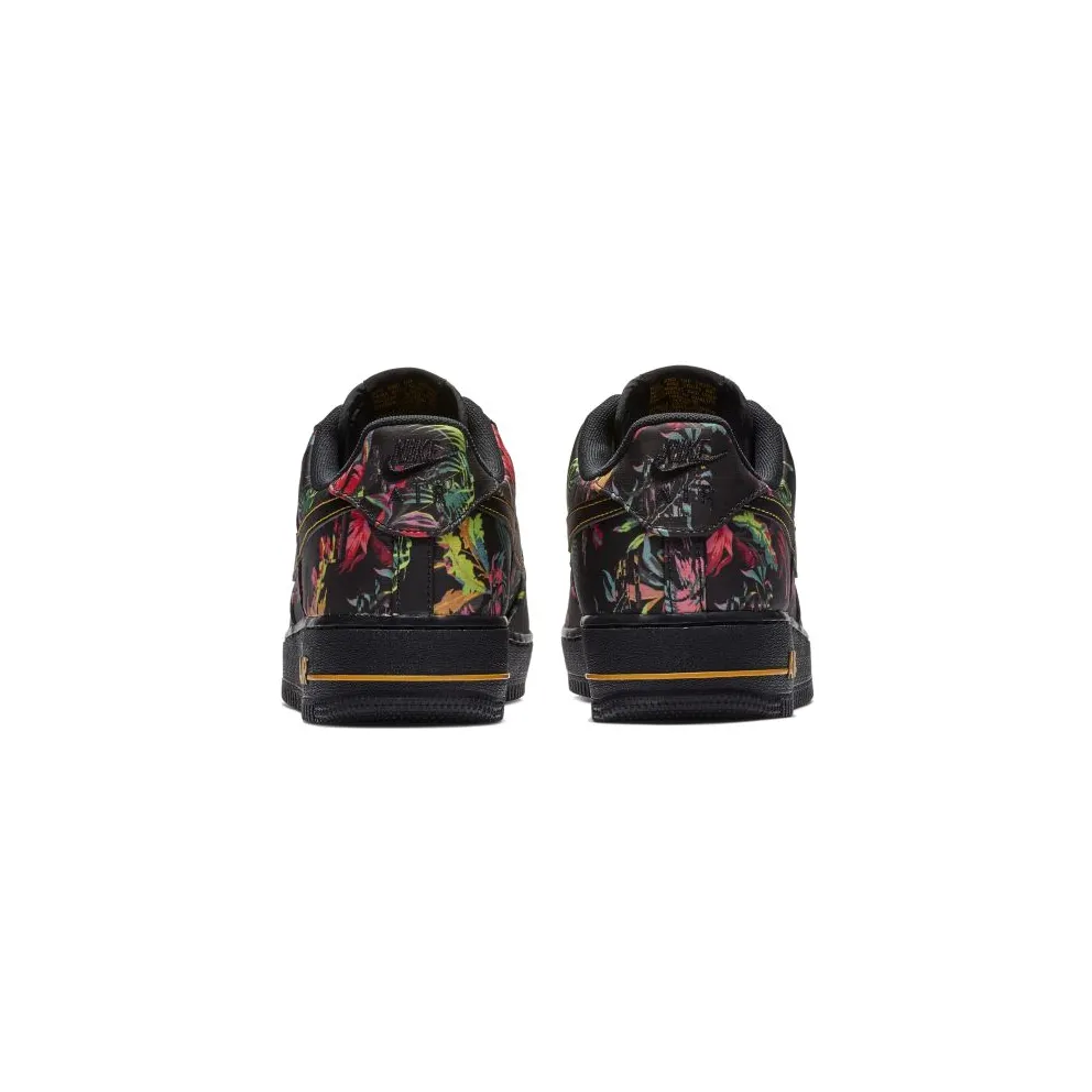 Nike Air Force 1 Low Floral (2019) Black/Multi-Color-Canyon Gold (BV6068-001)