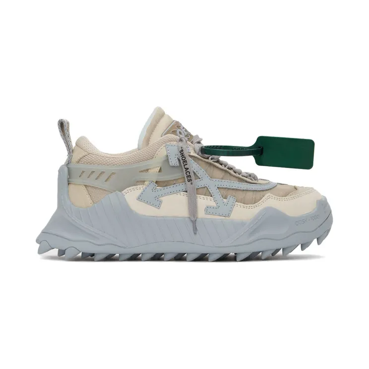 Off-White Beige & Blue Odsy 1000 Sneakers (OWIA180S22FAB0016109)