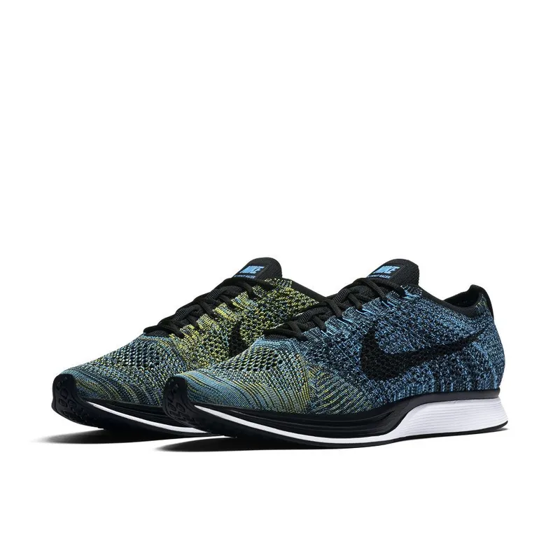 Nike Flyknit Racer Blue Glow Yellow Strike Blue Glow/Black-Yellow Strike (526628-405)