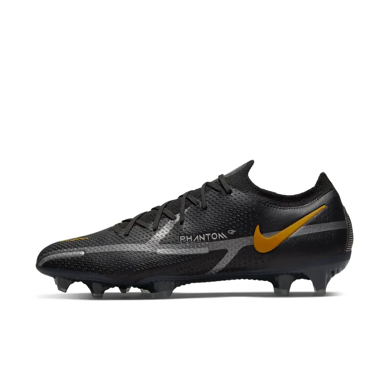 Nike Phantom GT2 Elite FG Black Metallic Dark Grey Metallic Gold (CZ9890-007)