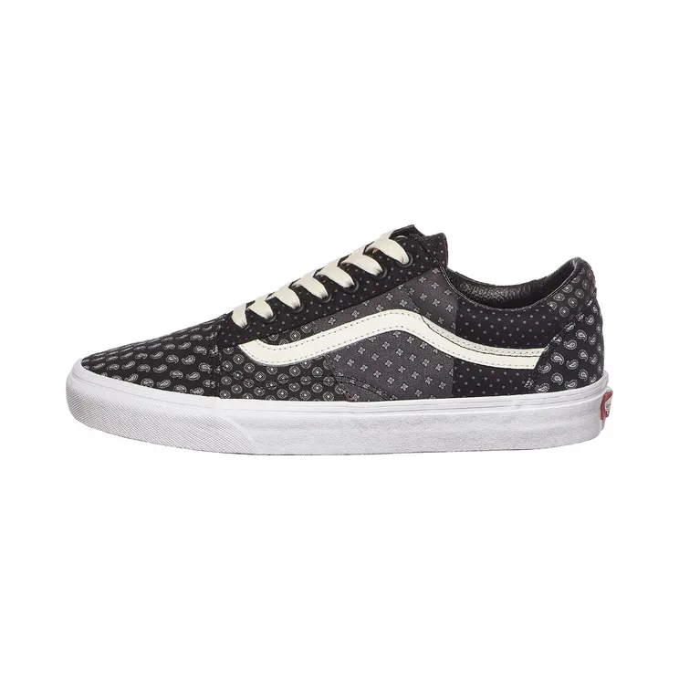 Vans Old Skool (Tie Print Patchwork) Black / True White (VN0A3WKT9XJ1)