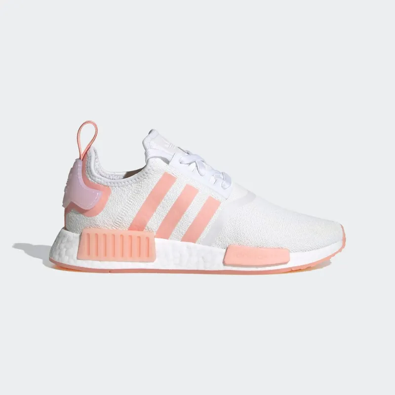 Adidas NMD_R1 ‘White Haze Coral’ Cloud White/Cloud White/Haze Coral (FV8730)