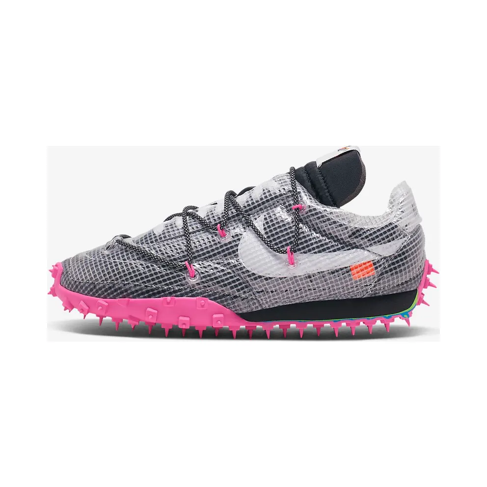 Nike Waffle Racer Off-White Black (W) Black/Laser Fuchsia-White (CD8180-001)