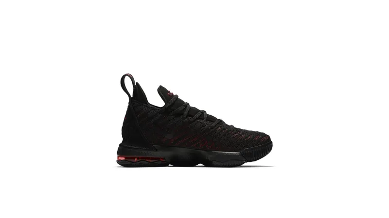 Nike LeBron 16 Fresh Bred (GS) Black/Black-University Red (AQ2465-002)