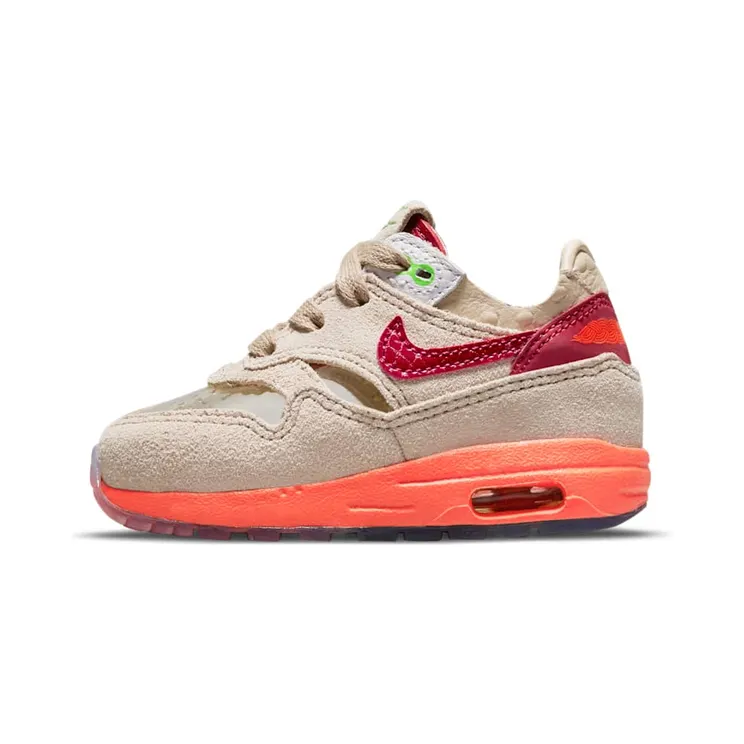 Nike Air Max 1 CLOT Kiss of Death (2021) (TD) – “Net / Orange Blaze / Deep Red” (DH2492-100)