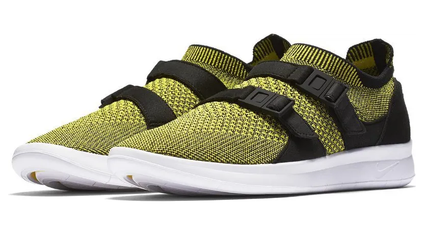 Nike Air Sockracer Flyknit Black White-Yellow Strike (W)
