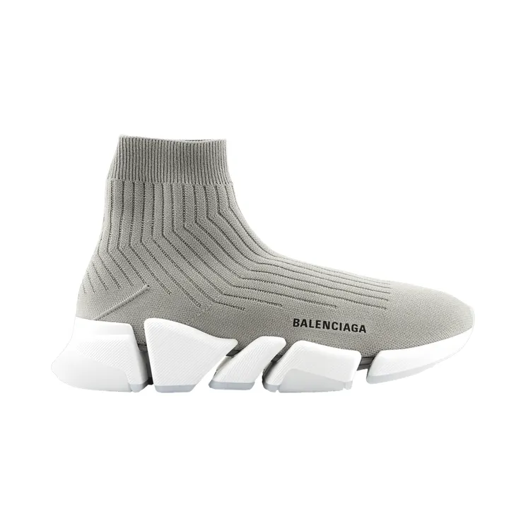Balenciaga Speed Trainer Rib-Knit Light Gray (654020W2D811391)