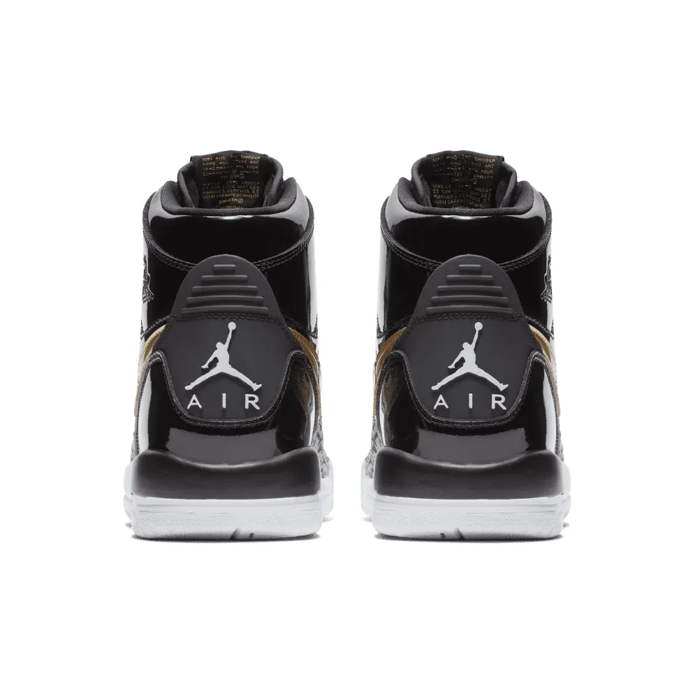 Jordan Legacy 312 Black Gold Patent (GS) Black/Metallic Gold-White (AT4040-007)