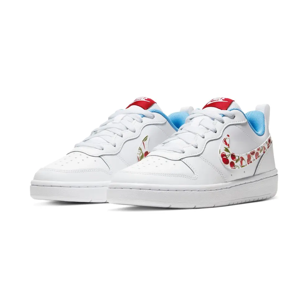 Nike Court Borough Low 2 White Cherry (GS) White/University Blue/Track Red (CJ2238-100)