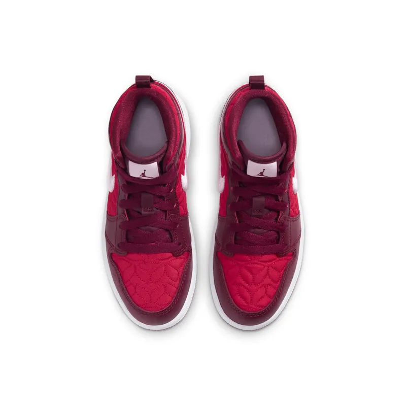 Jordan 1 Mid Red Quilt (PS) (AV5173-600)