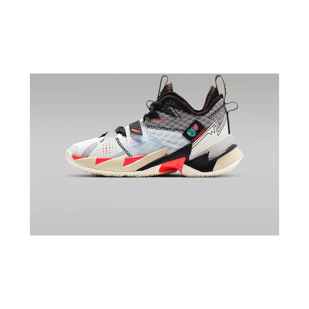 Jordan Why Not Zer0.3 White Bright Crimson Black (GS) White/Bright Crimson-Black (CD5804-101)
