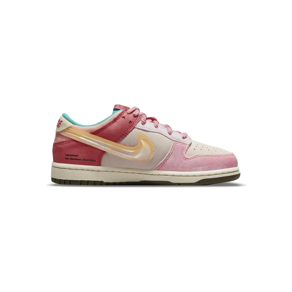 Nike x Social Status Free Lunch Dunk Low Strawberry Milk (PS) (DM3349-600)