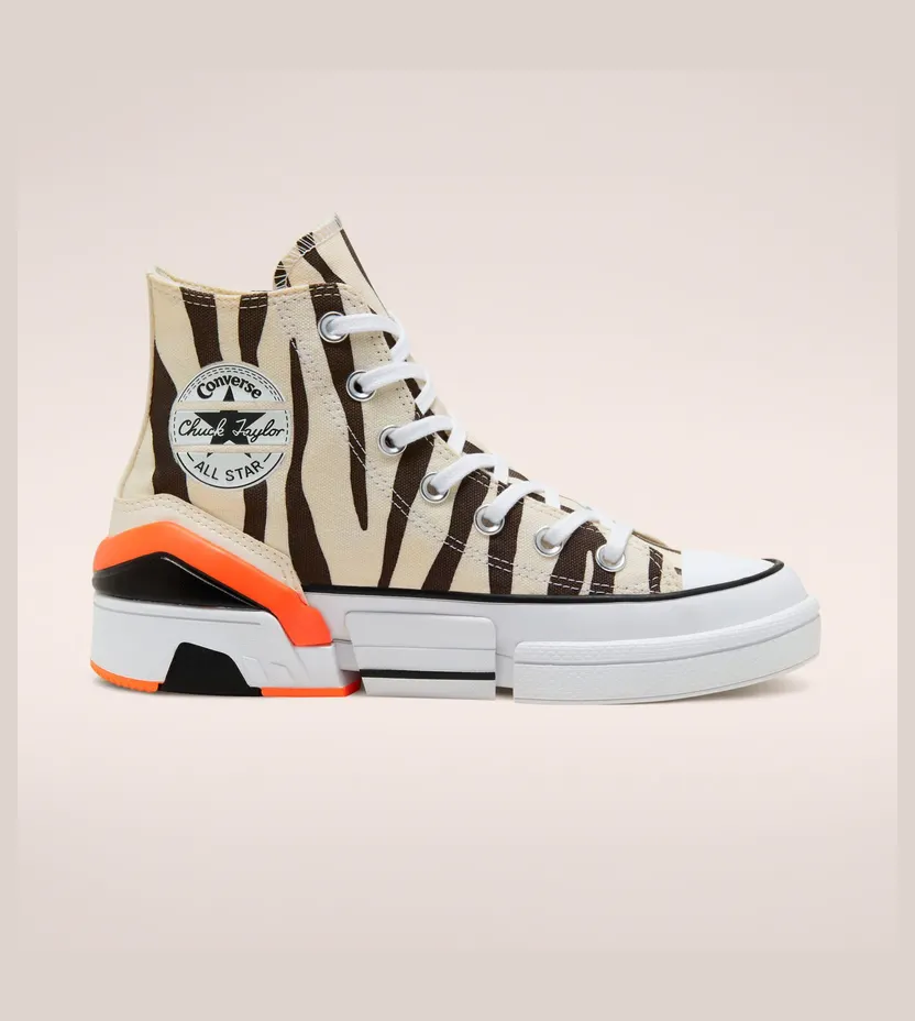 Converse CPX70 High ‘Sunblocked – Zebra Print’ Egret/Black/Total Orange (567720C)