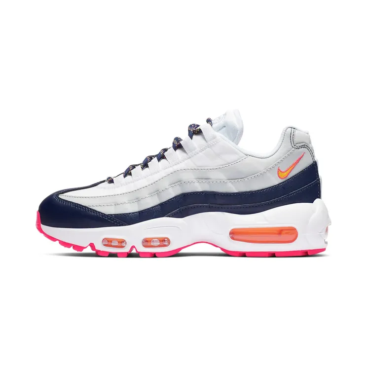 Nike Air Max 95 “Midnight Navy / Pure Platinum / White / Laser Orange” (307960-405)