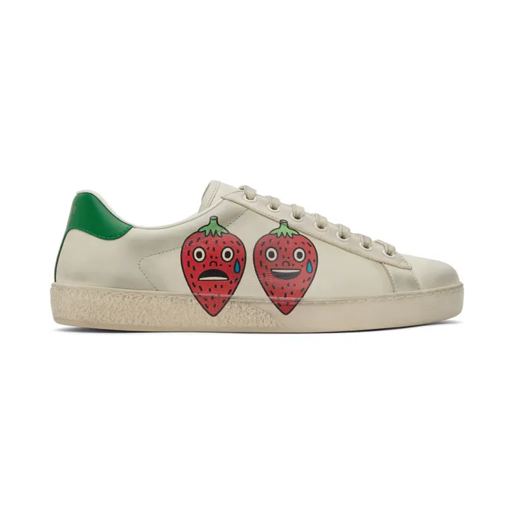 Gucci Off-White Strawberry Ace Sneakers (699290 AYO10)
