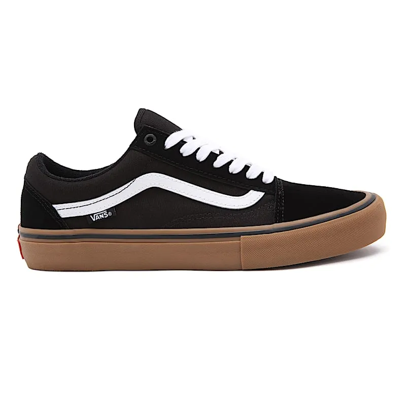 Vans Old Skool Pro Black White Gum Black/White-Medium Gum (VN000ZD4BW9)