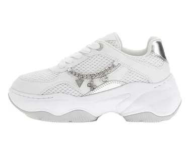 GUESS USA Harpa sneakers met kettingdetail – Beige (FLPHARELE12)