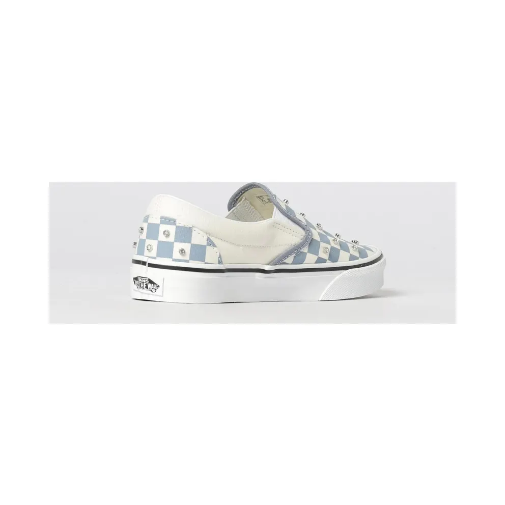 Vans Checkered Classic Slip-On with Embroidery and Stud Appliques Blue (VN000D6YFOI1)