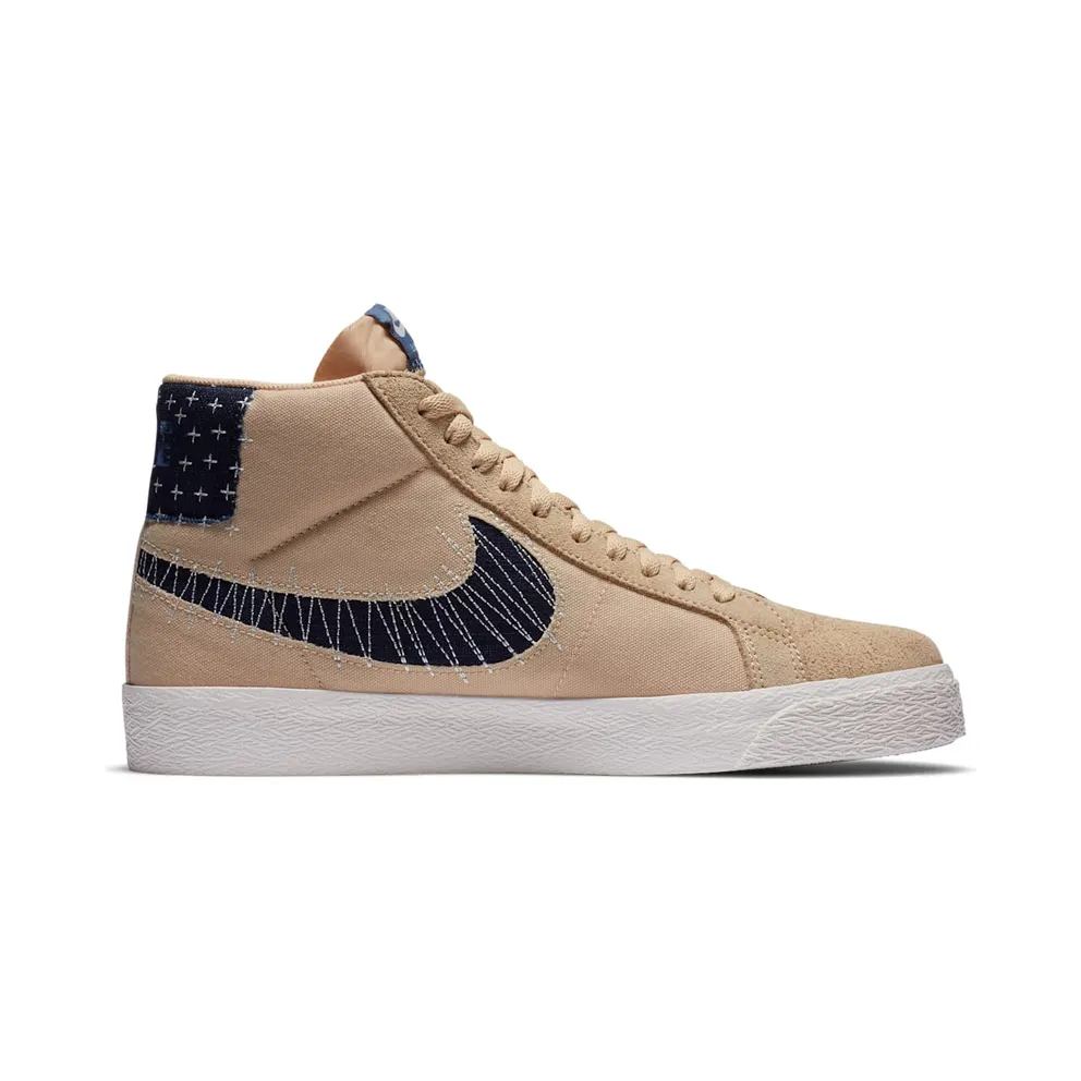 Nike SB Zoom Blazer Mid Sashiko Sesame Sesame/Mystic Navy-Sail-Gum Light Brown (CT0715-200)