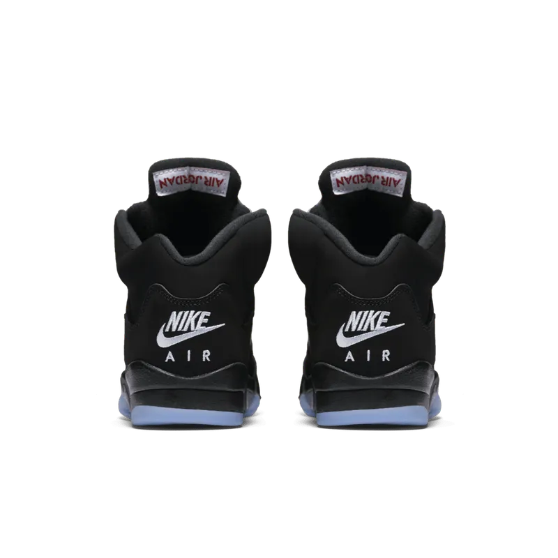 Jordan 5 Retro Black Metallic 2016 (GS) Black/Fire Red-Metallic Silver-White (845036-003)