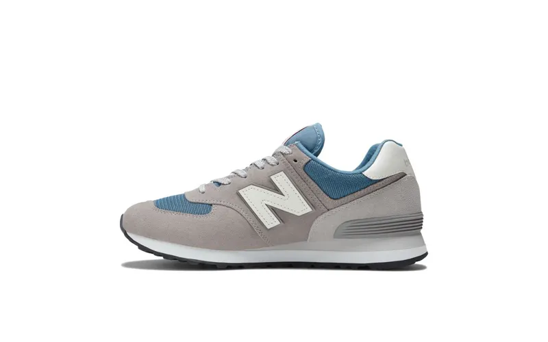 New Balance 574 Grey Navy White Leather (ML574OW2)