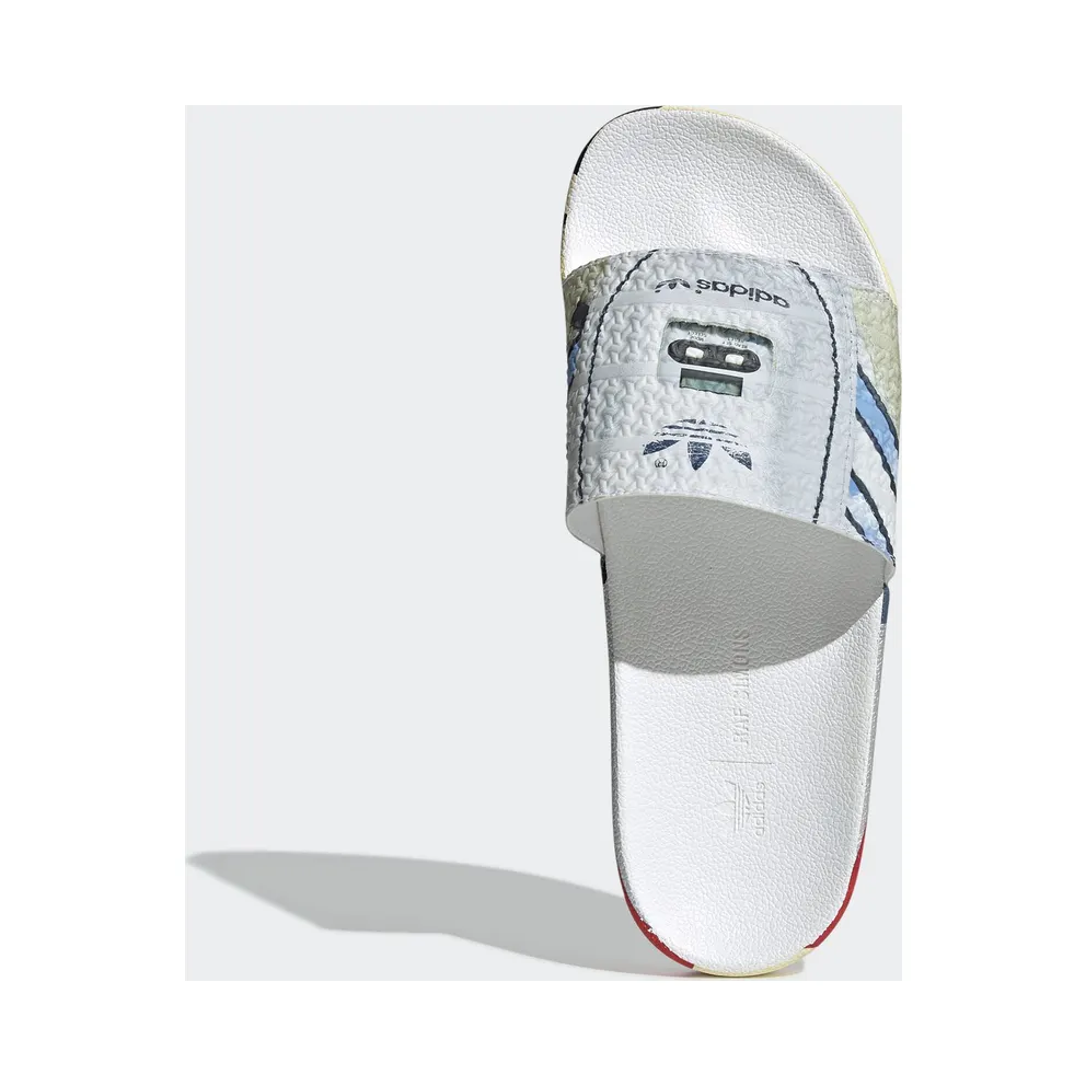 adidas Micro Adilette Raf Simons Silver Metallic/Bright Red/Bright Red (EE7955)